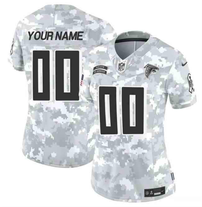 Women's Atlanta Falcons Active Player Custom 2024 F.U.S.E Arctic Camo Salute to Service Limited Stitched Football Jersey(Run Small)